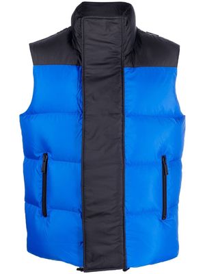 Dsquared2 logo-print duck-feather gilet - Blue