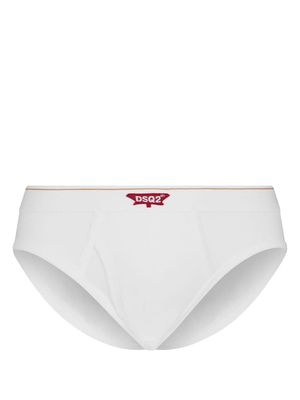 Dsquared2 logo-print elasticated-waist briefs - White