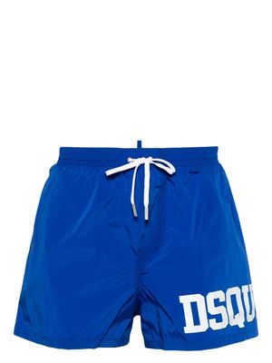 Dsquared2 logo-print elasticated-waistband swim shorts - Blue