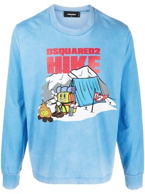 Dsquared2 logo-print Hike jumper - Blue