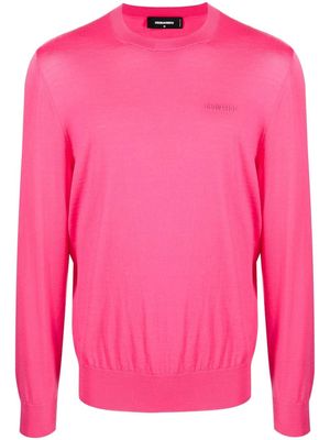 Dsquared2 logo-print knitted jumper - Pink