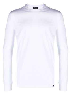 Dsquared2 logo-print long-sleeve lounge T-shirt - White