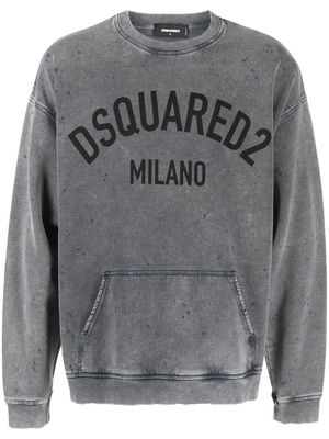 Dsquared2 logo-print long-sleeve sweatshirt - Grey