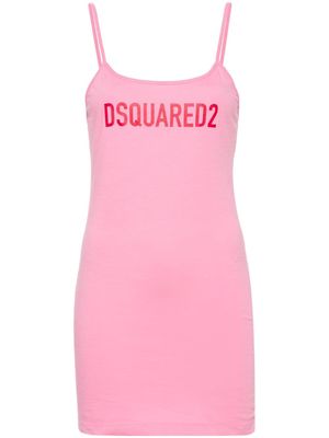 Dsquared2 logo-print mini dress - Pink