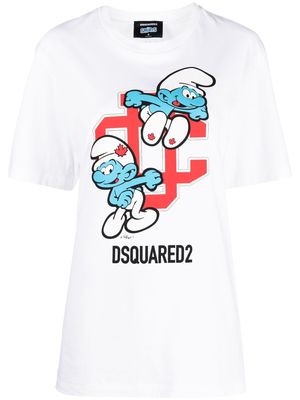 Dsquared2 logo-print organic cotton T-shirt - White
