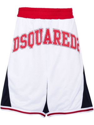 Dsquared2 logo-print panelled shorts - Blue