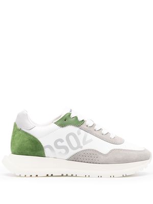 Dsquared2 logo-print panelled sneakers - White