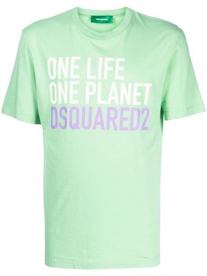 Dsquared2 logo-print round-neck T-shirt - Green