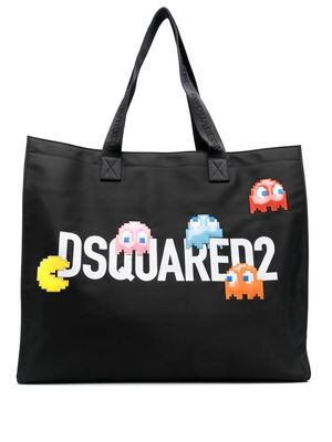 Dsquared2 logo-print shopping tote bag - Black
