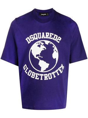 Dsquared2 logo print short-sleeve T-shirt - Purple