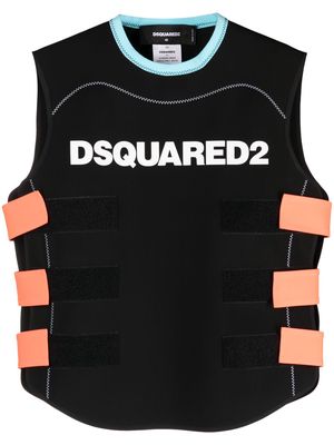 Dsquared2 logo-print sleeveless vest - Black