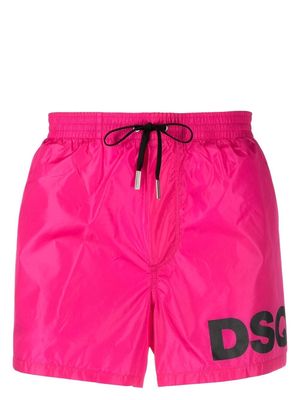 Dsquared2 logo-print swim shorts - Pink