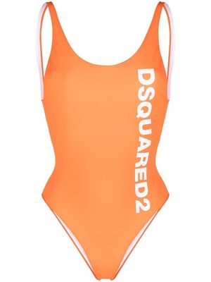 Dsquared2 logo-print swimsuit - Orange