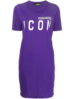 Dsquared2 logo-print T-shirt dress - Purple