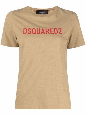 Dsquared2 logo-print T-shirt - Neutrals