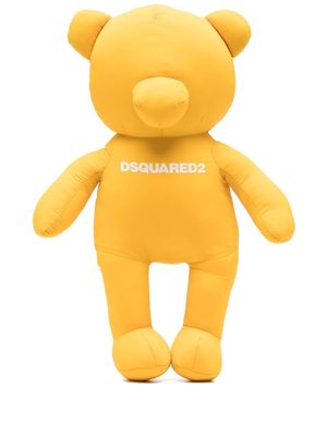 Dsquared2 logo-print teddy bear keychain - Yellow