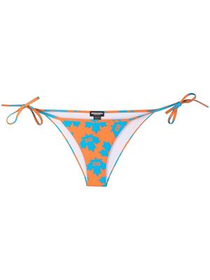 Dsquared2 logo-print tie bikini bottoms - Orange
