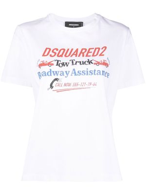 Dsquared2 logo slogan-print T-shirt - White