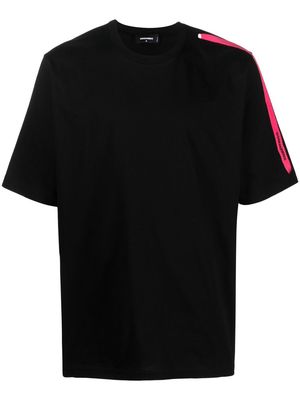 Dsquared2 logo-stripe sleeve cotton T-shirt - Black