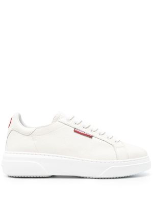 Dsquared2 logo-tag leather sneakers - Neutrals
