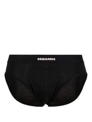 Dsquared2 logo-tape jersey briefs - Black