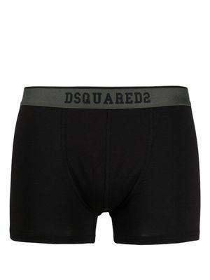 Dsquared2 logo-tape striped boxers - Black