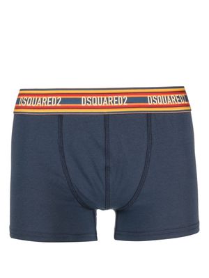 Dsquared2 logo-tape striped boxers - Blue