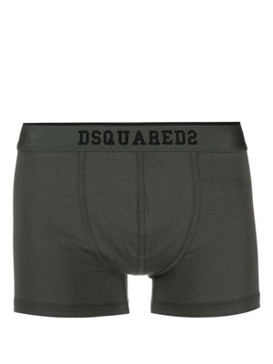 Dsquared2 logo-tape striped boxers - Green