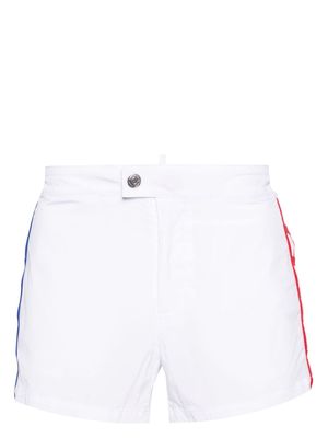 Dsquared2 logo-tape swim shorts - White