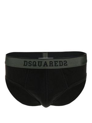 Dsquared2 logo-tape two-tone briefs - Black