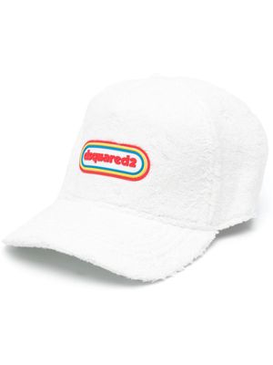 Dsquared2 logo terry-cloth baseball cap - White