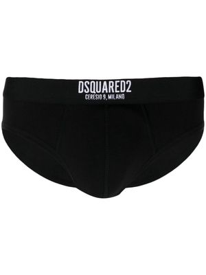 Dsquared2 logo-waistband cotton briefs - Black