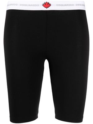 Dsquared2 logo-waistband cotton shorts - Black