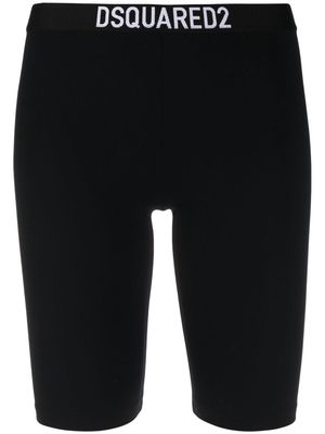 Dsquared2 logo-waistband cycling shorts - Black