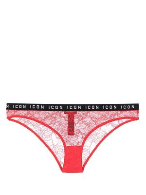 Dsquared2 logo-waistband lace briefs
