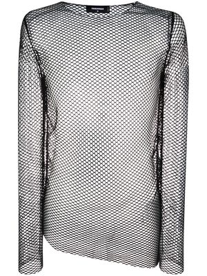 Dsquared2 long-sleeve mesh top - Black