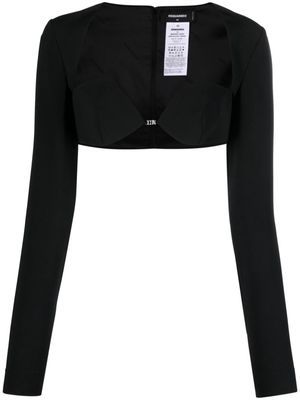 Dsquared2 long-sleeved cropped top - Black