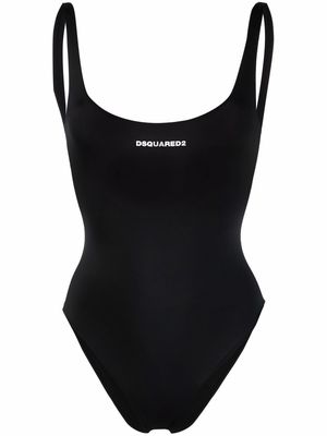 Dsquared2 low-back logo-print swimsuit - Black