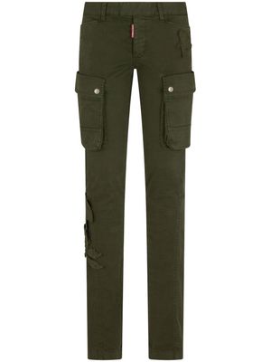 Dsquared2 low-rise cotton cargo trousers - Green