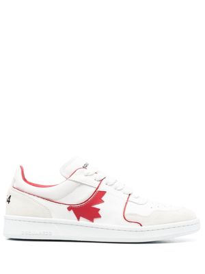Dsquared2 maple leaf lace-up sneakers - White