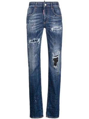 Dsquared2 mid-rise distressed jeans - Blue