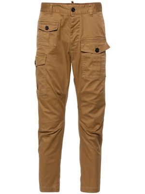 Dsquared2 mid-rise tapered cargo trousers - Brown