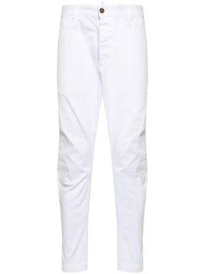 Dsquared2 mid-rise tapered trousers - White