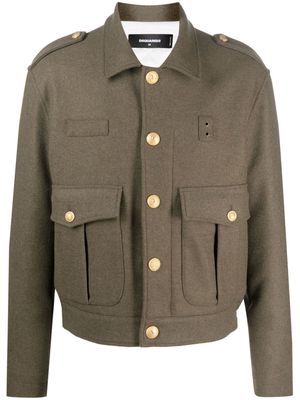Dsquared2 military epaulette jacket - Green