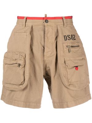 Dsquared2 multiple-pockets cargo shorts - Brown