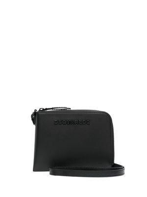Dsquared2 neck-strap leather wallet - Black
