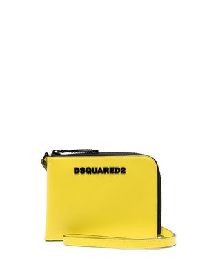 Dsquared2 neck-strap leather wallet - Yellow