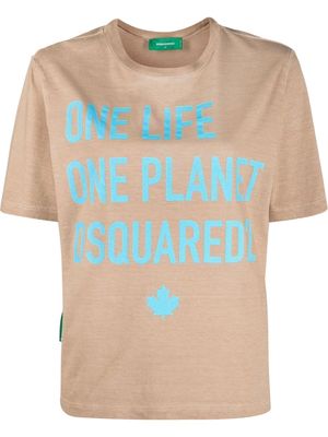Dsquared2 'One Life One Planet' T-shirt - Neutrals