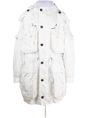 Dsquared2 padded hooded coat - White