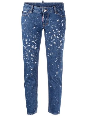 Dsquared2 paint-splatter denim jeans - Blue